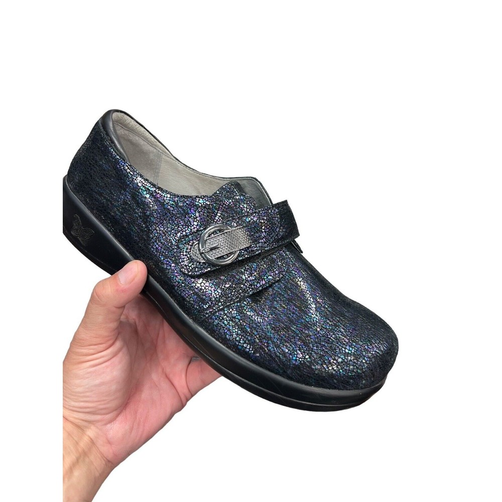 Alegria Joleen Myriad 42 Mary Jane Shoes Clogs Career Leather Metallic Comfort